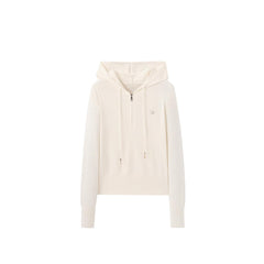 Women's Embroidered Hooded Knit Pullover