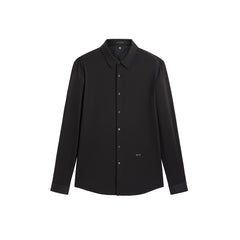 Men's Solid Business Shirt with Mulberry Silk