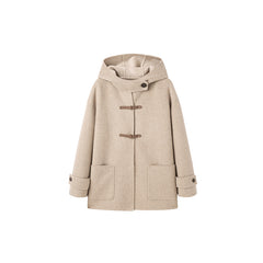 Women's Hoodie Neckline Wool Coat