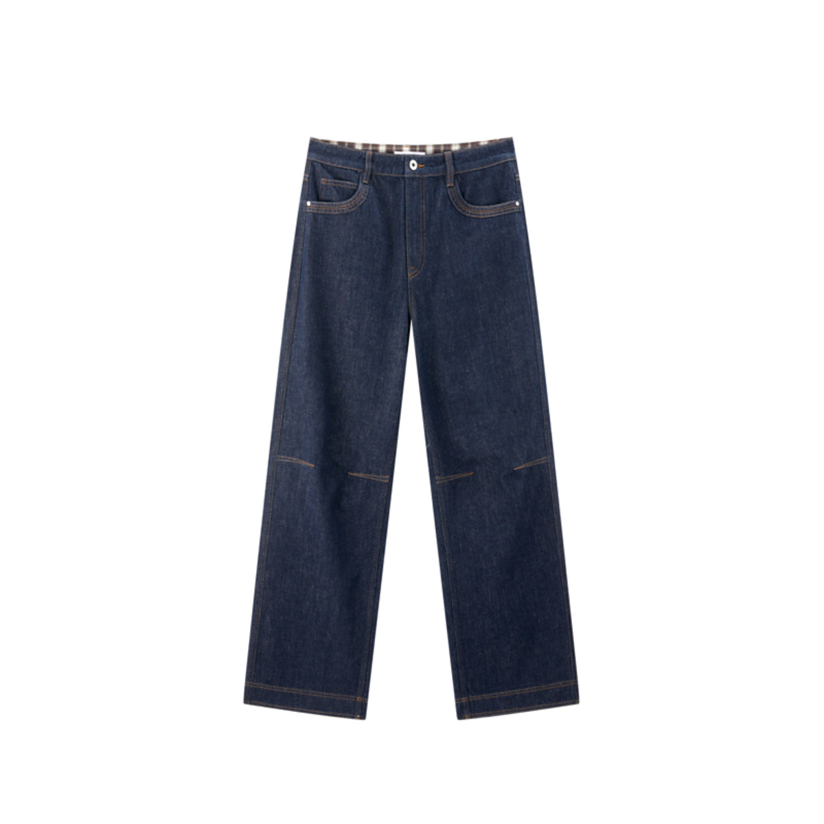 Women's Straight-Leg Jeans with Hem Panel