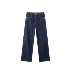 Women's Straight-Leg Jeans with Hem Panel