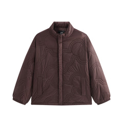 Men's Quilted Padded Jacket with Embroidery