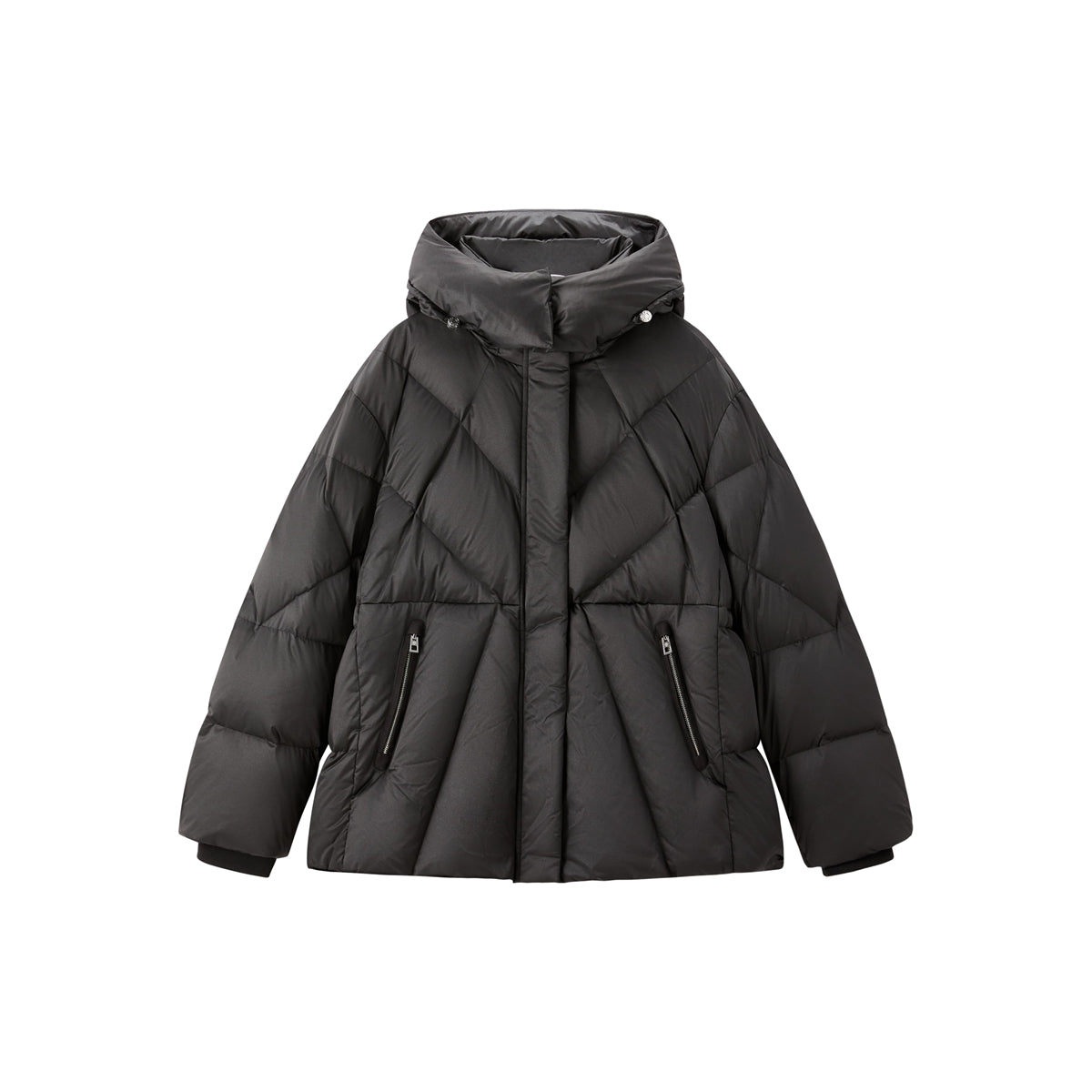 Women's Diamond-Quilted Drawstring Puffer Jacket