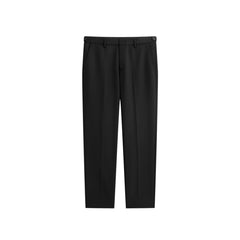 Men's Black Straight-Leg Dress Pants