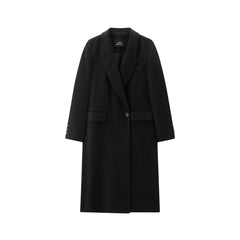Women's Wool-Blend Tailored Long Coat