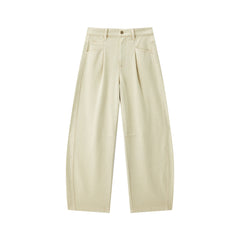 Women's High-Waist Oversized Barrel-Leg Pants