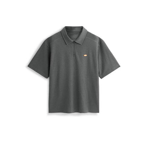 *US Final Sale* Men's Waffle-Knit Polo Shirt with Label
