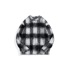 Men's Plaid Contrast Color Pullover