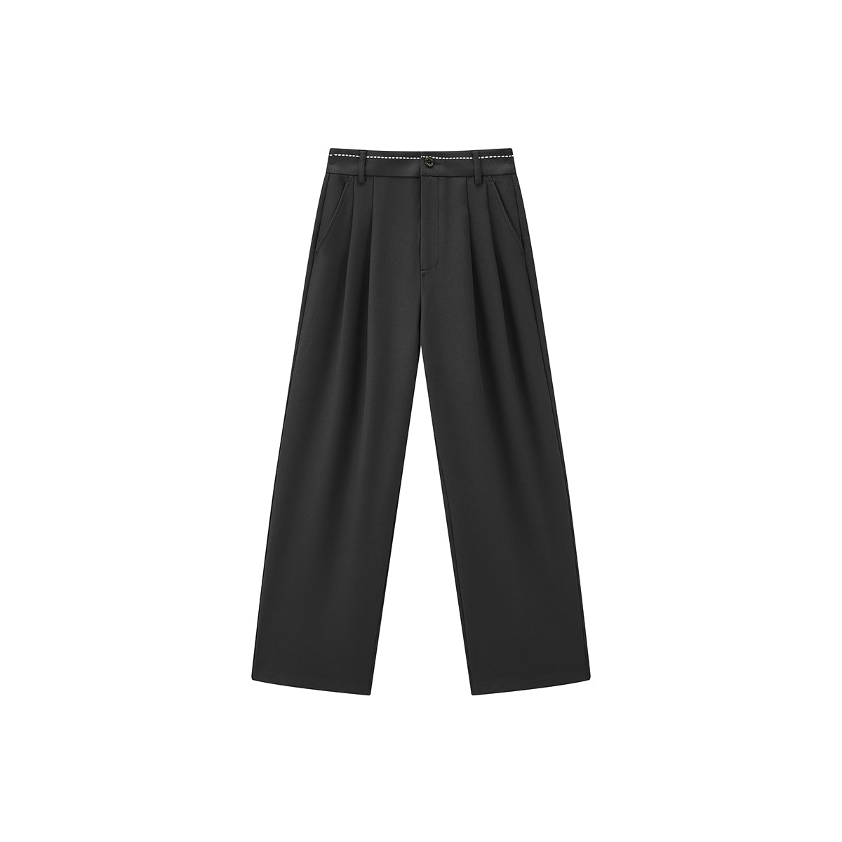 Women's High Waist Straight Trousers