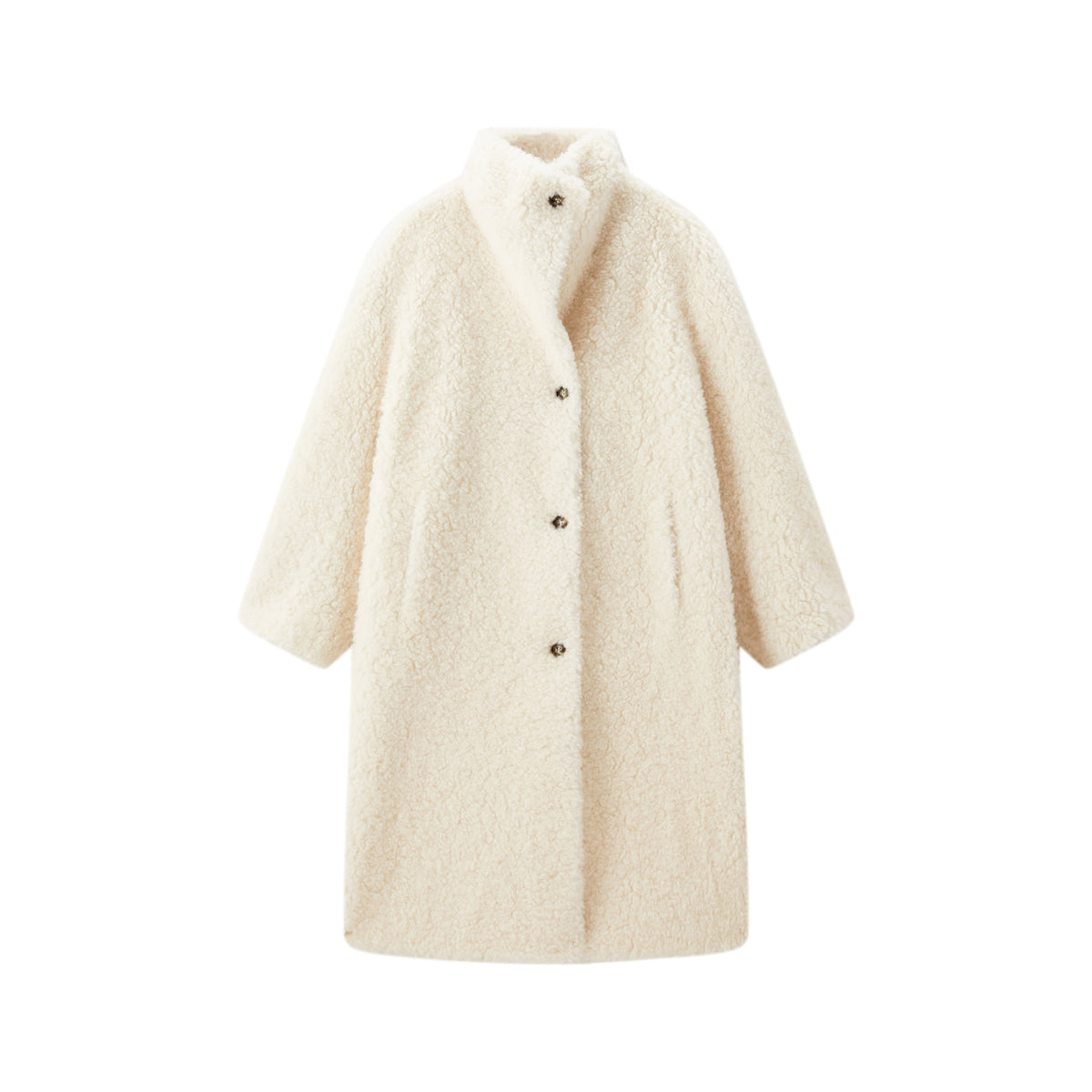 Women's Oversized Curly Pure Wool Coat