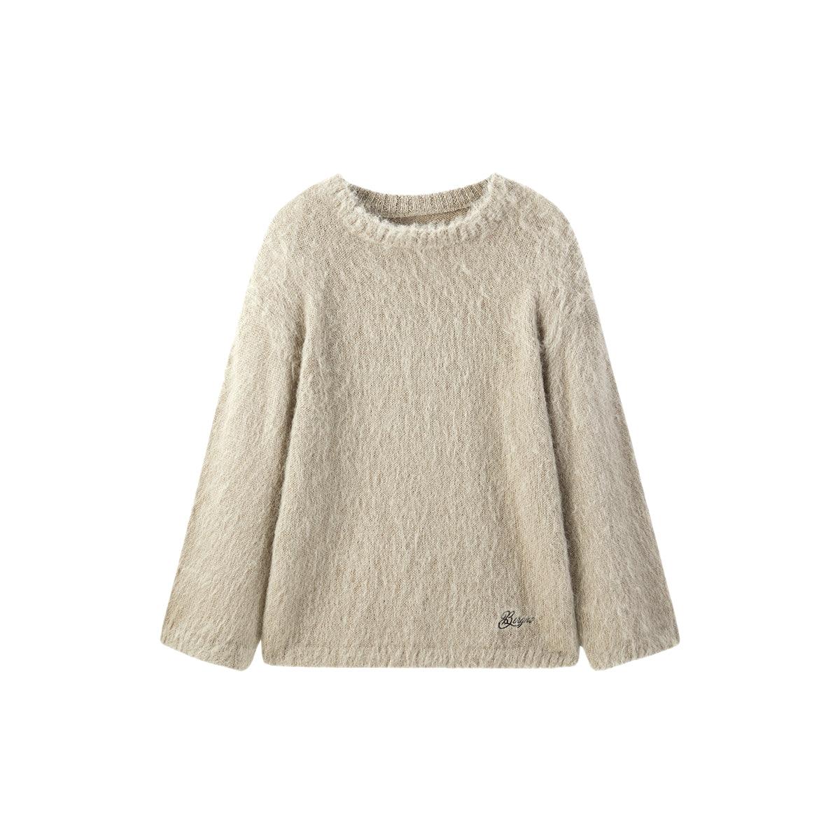 Women's Coffee Textured Knit Pullover