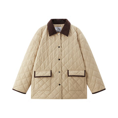 Women's Contrast Diamond-Quilted Padded Jacket