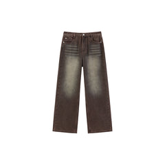 Women's Vintage Straight-Leg Washed Jeans