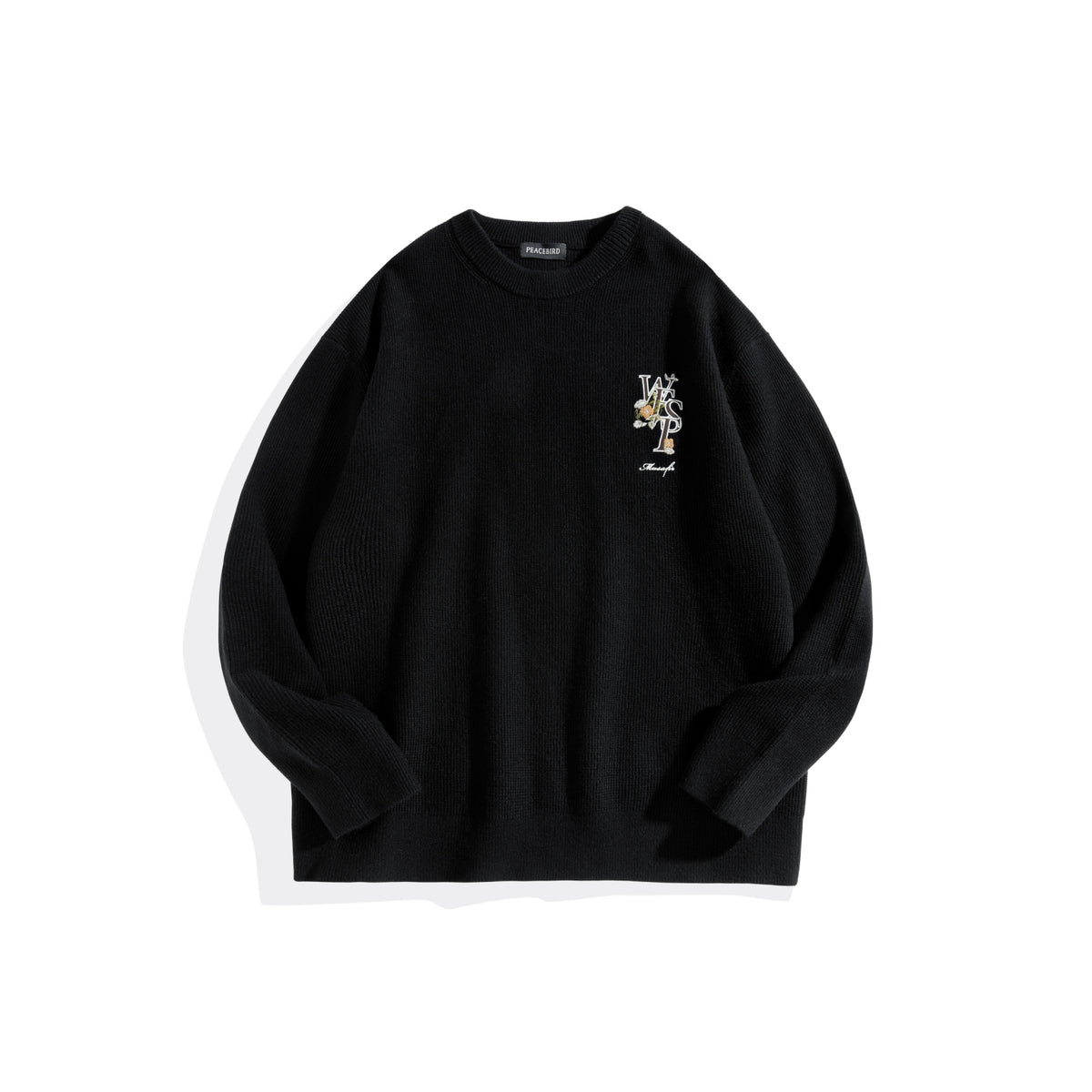 Men's Embroideried Textured Pullover