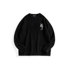 Men's Embroideried Textured Pullover