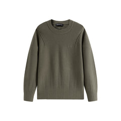 Men's Textured Solid Pullover Sweater