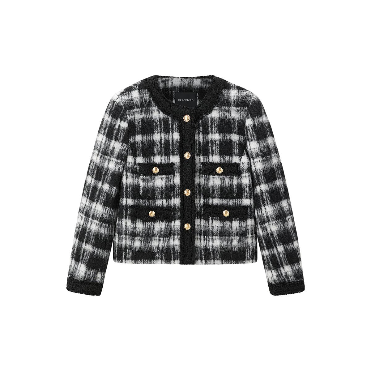 Women's Vintage Plaid Texture Jacket