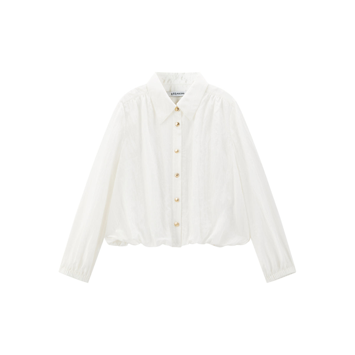 Women's Glossy Textured Cropped Collar Jacket
