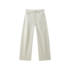 Women's Fleece-Lined Oversized Curved-Leg Jeans