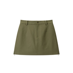 Women's A-Line Mini Skirt with Side Zip Slit