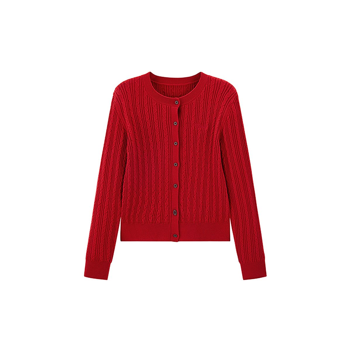 Women's Cable Knit Cardigan With Wool