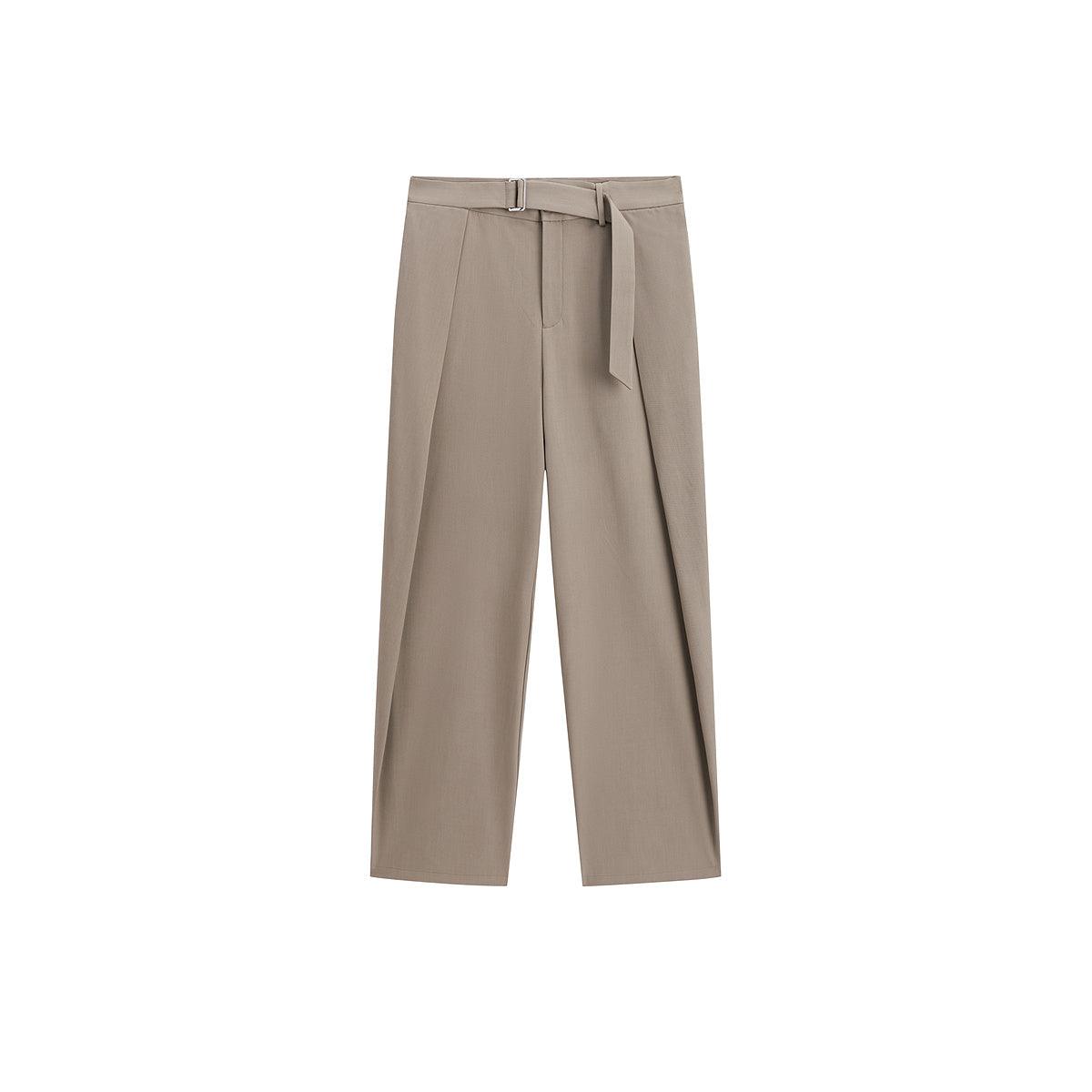 Men's Straight Pleated Pants