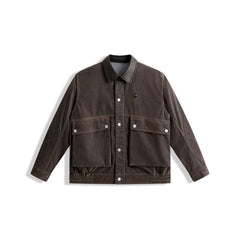 Men's Barn-Style Faux Denim Jacket