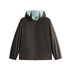 Men's Hooded Jacket with Contrast Lining