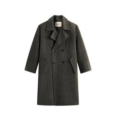 Men's Double-Breasted Alpaca Blend Coat