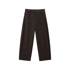 Women's Oversized Chenille Curved-Leg Pants