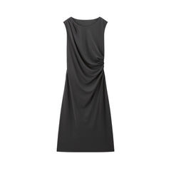 Women's Sleeveless Ruched-Waist Dress
