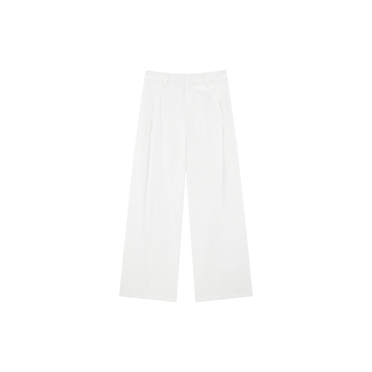 Women's High-Waisted Solid Wide-Leg Pants