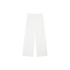 Women's High-Waisted Solid Wide-Leg Pants