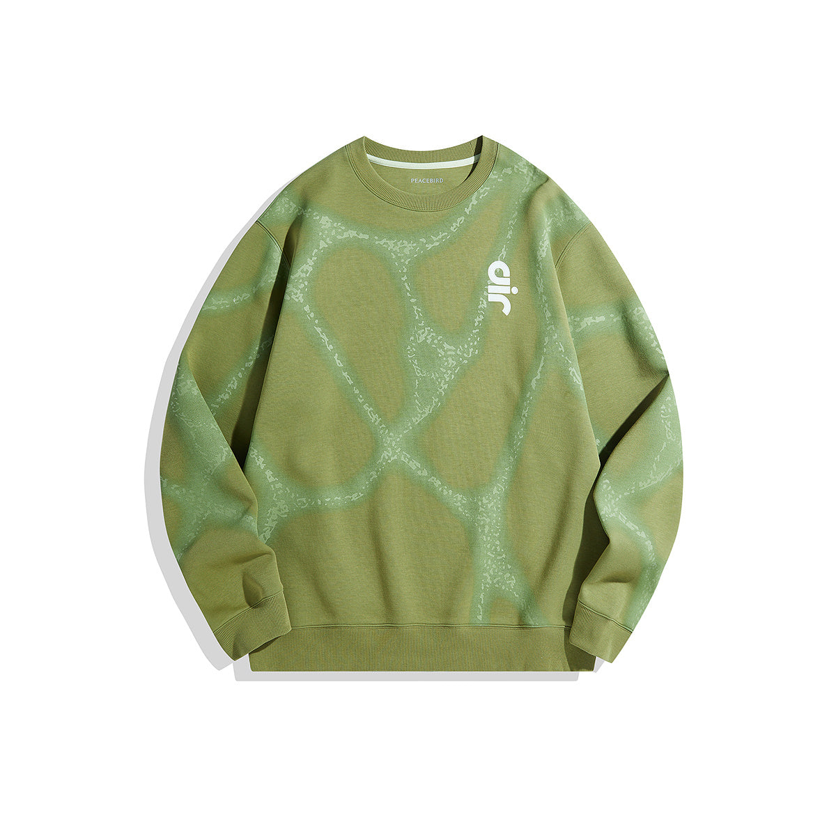 Men's Green Printed Sweatshirt