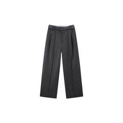 Women's High-Waist Wool-Blend Straight-Leg Pants