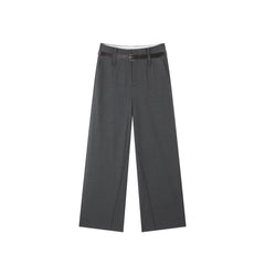 Women's Wide-Leg Suit Trousers with Belt