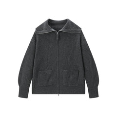 Women's Goatskin-Blend Knit Cardigan