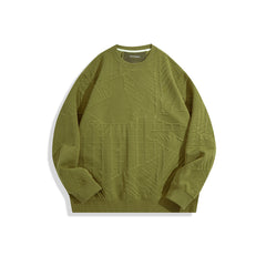 Men's Green Textured Sweatshirt