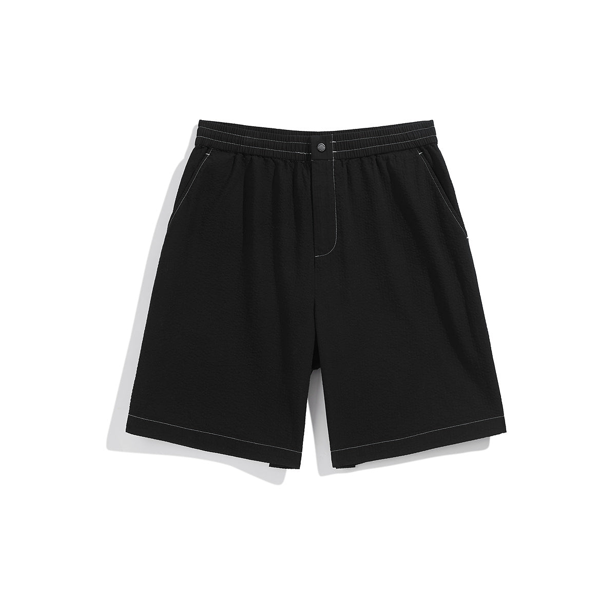 Men's Color-Stitch Seersucker Shorts
