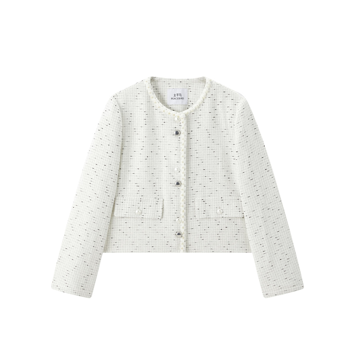Women's Short Tweed Knit Jacket