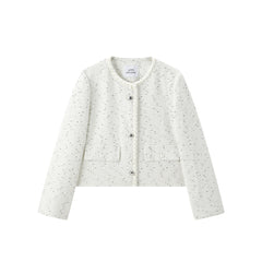 Women's Short Tweed Knit Jacket