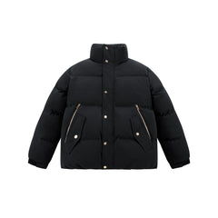 Men's Short Black-Gold Puffer Jacket