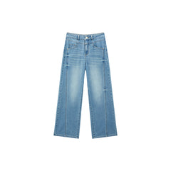 Women's Cooling High-Waist Straight-Leg Jeans