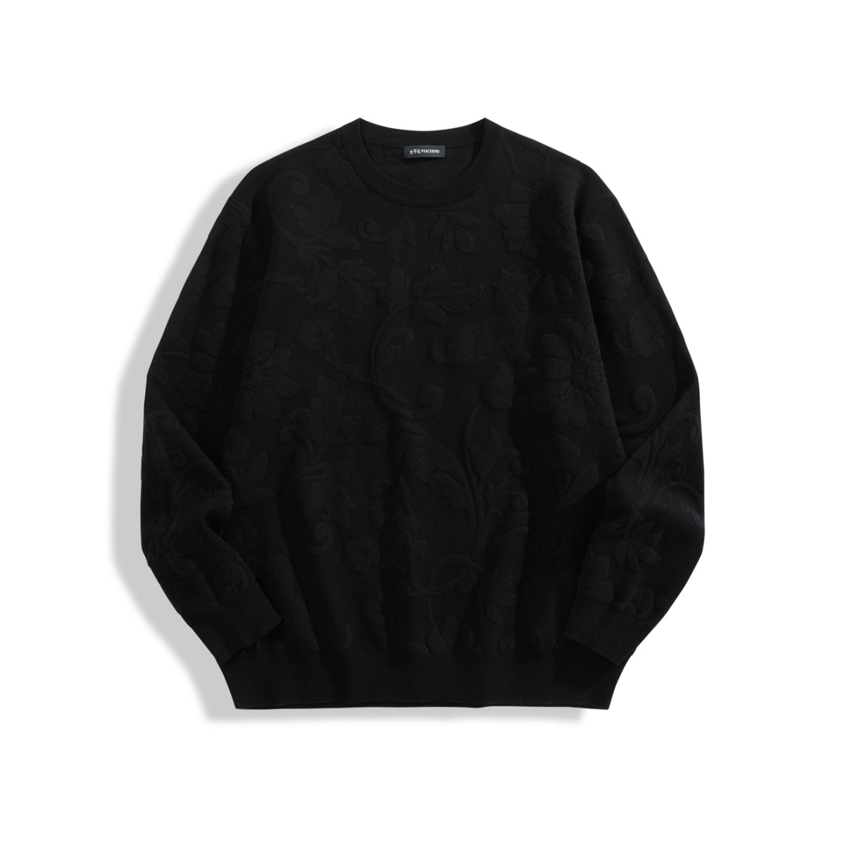 Men's Allover Jacquard Textured Knit Sweater