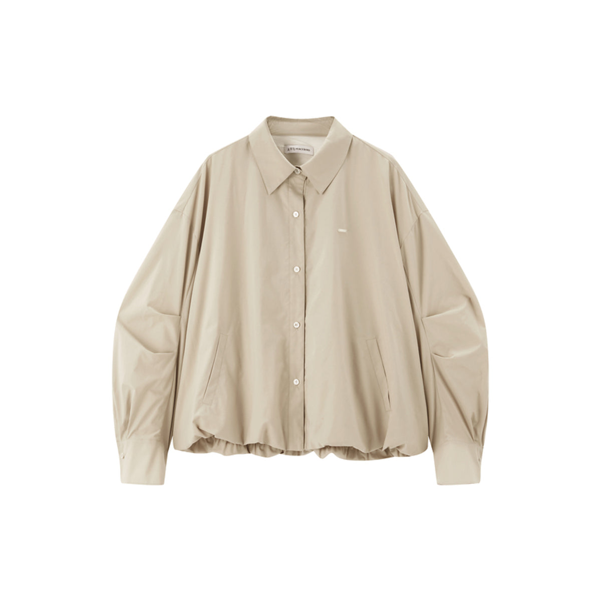 Women's Loose Cropped Jacket with Bubble Hem