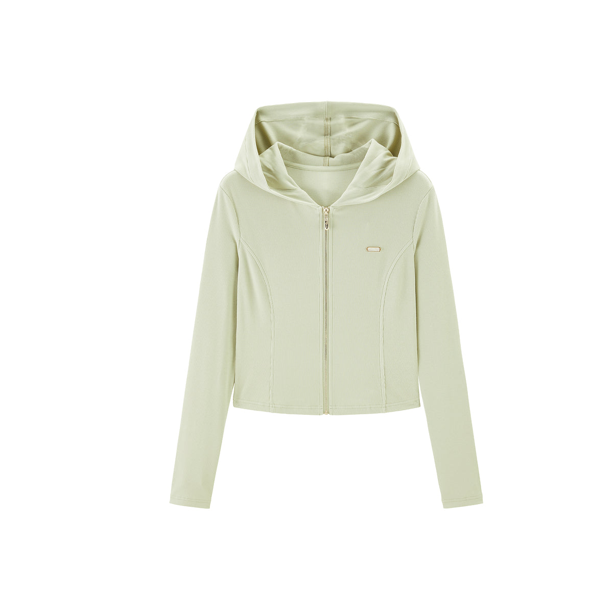 Women's Slim-Fit Contoured Panel Hooded Sweatshirt