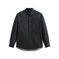 Men's Relaxed Shirt with Contrast Topstitching