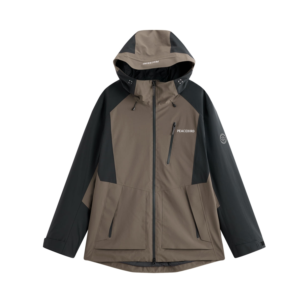 Men's Contrast-Panel Hooded Jacket