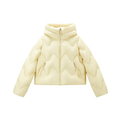 Women's Curved-Quilted Puffer Jacket