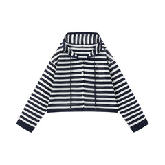 Women's Linen-Blend Striped Knit Cardigan